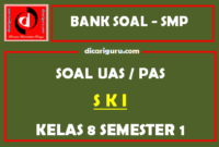 Soal UAS SKI K13 Kelas 8 Semester 1