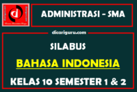 Silabus Bahasa Indonesia Kelas 10 K13 SMA