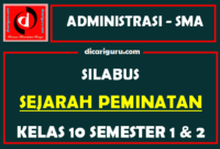 Silabus Sejarah Peminatan Kelas 10 K13 SMA