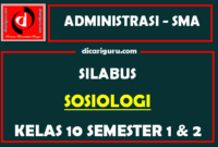 Silabus Sosiologi Kelas 10 K13 SMA