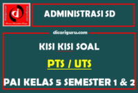 Kisi Kisi UTS PAI Kelas 5 Semester 1 dan Semester 2