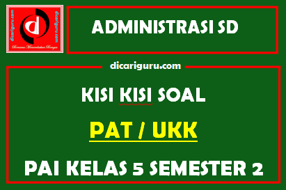 Kisi Kisi PAT PAI Kelas 5 Semester 2 Terbaru