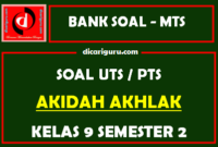 Soal PTS Akidah Akhlak Kelas 9 Semester 2