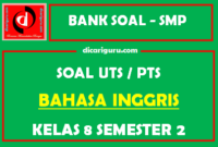 Soal PTS Bahasa Inggris Kelas 8 Semester 2