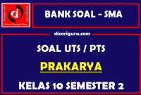 Soal PTS Prakarya Kelas 10 Semester 2 dan Kunci Jawaban