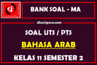 Soal PTS Bahasa Arab Kelas 11 Semester 2 dan Kunci Jawaban