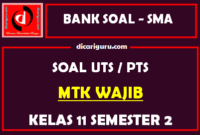 Soal PTS MTK Kelas 11 Semester 2 dan Kunci Jawaban