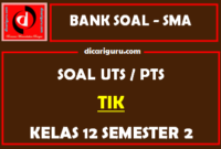 Soal PTS TIK Kelas 12 Semester 2 dan Kunci Jawaban