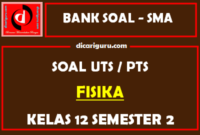 Soal PTS Fisika Kelas 12 Semester 2 dan Kunci Jawaban