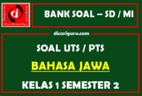 Soal UTS Bahasa Jawa Kelas 1 Semester 2 dan Kunci Jawaban