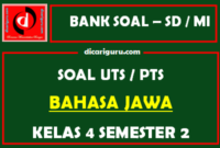 Soal UTS Bahasa Jawa Kelas 4 Semester 2 dan Kunci Jawaban