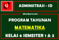 Program Tahunan / Prota MTK Kelas 6 File Dokumen