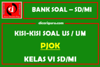 Contoh  Kisi – Kisi US / USBN PJOK SD / MI Kelas 6