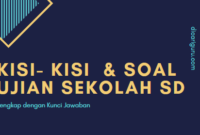 KUMPULAN Kisi - Kisi & Soal US Kelas 6 + KUNCI JAWABAN