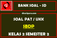 Soal UKK / PAT SBdP Kelas 2 SD Semester 2