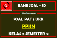 Soal UKK / PAT PPKn Kelas 2 SD Semester 2