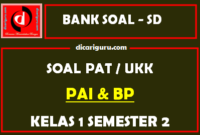 Soal UKK / PAT PAI Kelas 1 SD Semester 2