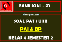 Soal UKK / PAT PAI Kelas 4 SD Semester 2