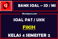 Soal UKK / PAT Fikih Kelas 4 MI Semester 2