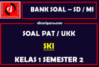 Soal UKK / PAT SKI Kelas 1 MI Semester 2