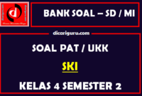 Soal UKK / PAT SKI Kelas 4 MI Semester 2