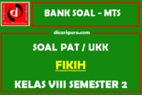 Soal PAT  / UKK Fikih MTS Kelas 8 Semester 2