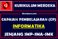 Capaian Pembelajaran / CP Informatika Kurikulum Merdeka