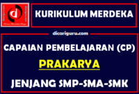 Capaian Pembelajaran / CP Prakarya Kurikulum Merdeka