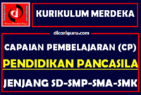 Capaian Pembelajaran / CP Pendidikan Pancasila Kurikulum Merdeka