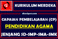 Capaian Pembelajaran / CP Pendidikan Agama Kurikulum Merdeka