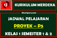 Jadwal Pelajaran Kurikulum Merdeka SD Kelas 1