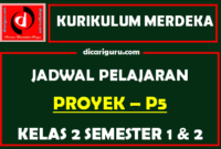 Jadwal Pelajaran Kurikulum Merdeka SD Kelas 2