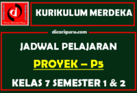 Jadwal Pelajaran Kurikulum Merdeka SMP Kelas 7