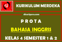 Prota Kurikulum Merdeka Bahasa Inggris Kelas 4