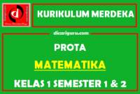 Prota Kurikulum Merdeka MTK Kelas 1