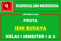 Prota Kurikulum Merdeka Seni Budaya Kelas 1