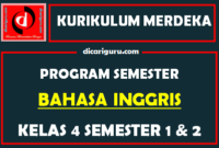 Prosem Bahasa Inggris Kelas 4 SD Kurikulum Merdeka