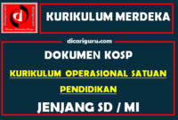 Dokumen KOSP Kurikulum Operasional Satuan Pendidikan SD