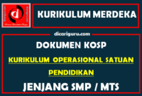 Dokumen KOSP Kurikulum Operasional Satuan Pendidikan SMP