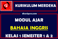 Modul Ajar Bahasa Inggris SD Kelas 1