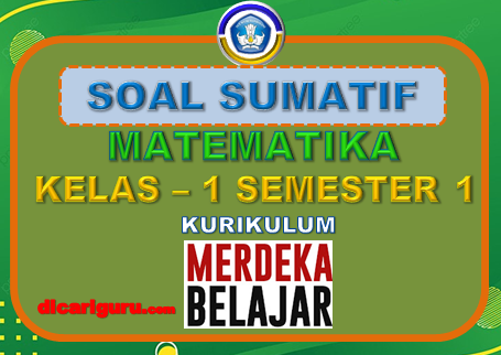 Soal Sumatif MTK Kelas 1 Semester 1