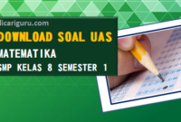 Soal Sumatif PAS/UAS MTK Kelas 8 Semester 1