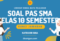 Soal PAS Kelas 10 Semester 1