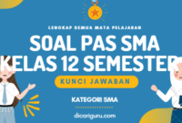 Soal PAS Kelas 12 Semester 1