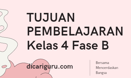 Kumpulan Tujuan Pembelajaran (TP) Kelas 4 Fase B