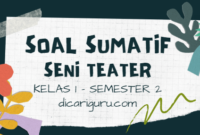 Soal Sumatif Harian Seni Teater Kelas 1 Semester 2