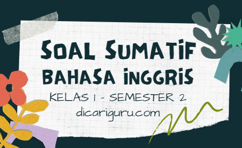 Soal Sumatif Harian Bahasa Inggris Kelas 1 Semester 2