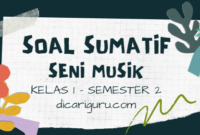 Soal Sumatif Harian Seni Musik Kelas 1 Semester 2