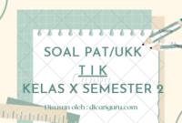 Soal Sumatif PAT TIK Kelas 10 Semester 2