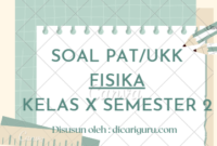 Soal Sumatif PAT Fisika Kelas 10 Semester 2